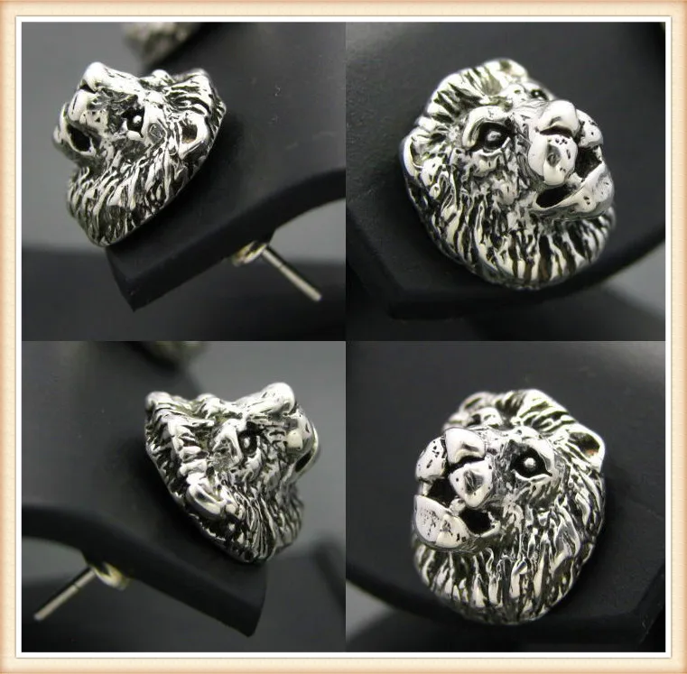 Женские и мужские серьги гвоздики в стиле ретро хиппи льва|Серьги-гвоздики| |