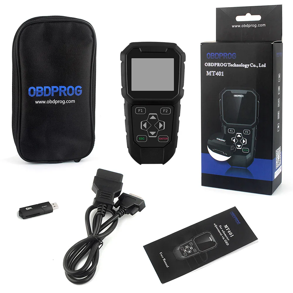 OBDPROG MT401 инструмент для коррекции пробега OBD2 сканер регулировки пробега диагностический инструмент OBD сброс одометра - Цвет: OBDPROG MT401