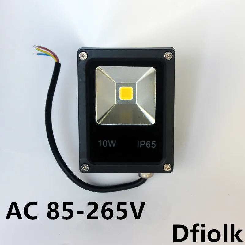 Ультратонкий Светодиодный прожектор 10 Вт 20 30 50 черный AC85-265V водонепроницаемый IP65