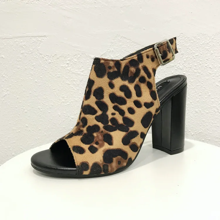 LEOPARD LAND/2019 г. женские тапочки леопардовые замшевые босоножки на высоком толстом