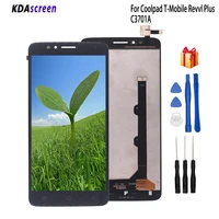 for coolpad t mobile revvl plus c3701 lcd display touch screen for coolpad c3701 lcd display phone parts complete assembly