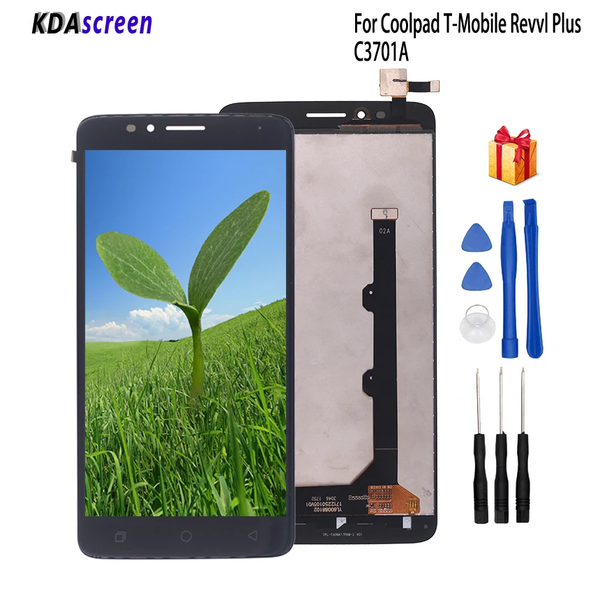 Для Coolpad T Mobile Revvl Plus C3701 ЖК дисплей сенсорный экран для детали телефона полная