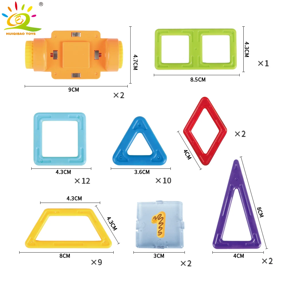 HUIQIBAO игрушки Мини Магнитные строительные блоки для автомобиля DIY 3D Детские