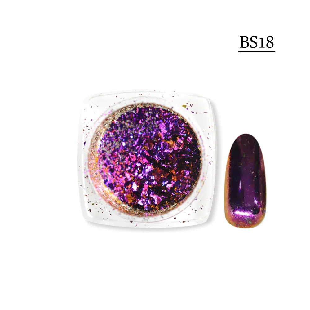 BS18 SWEETTREND 1 бутылка блестящие красочные нерегулярные эффект хамелеона дизайн ногтей Блеск DIY гель лак для ногтей украшения пыли LABS07-28 - Цвет: BS18