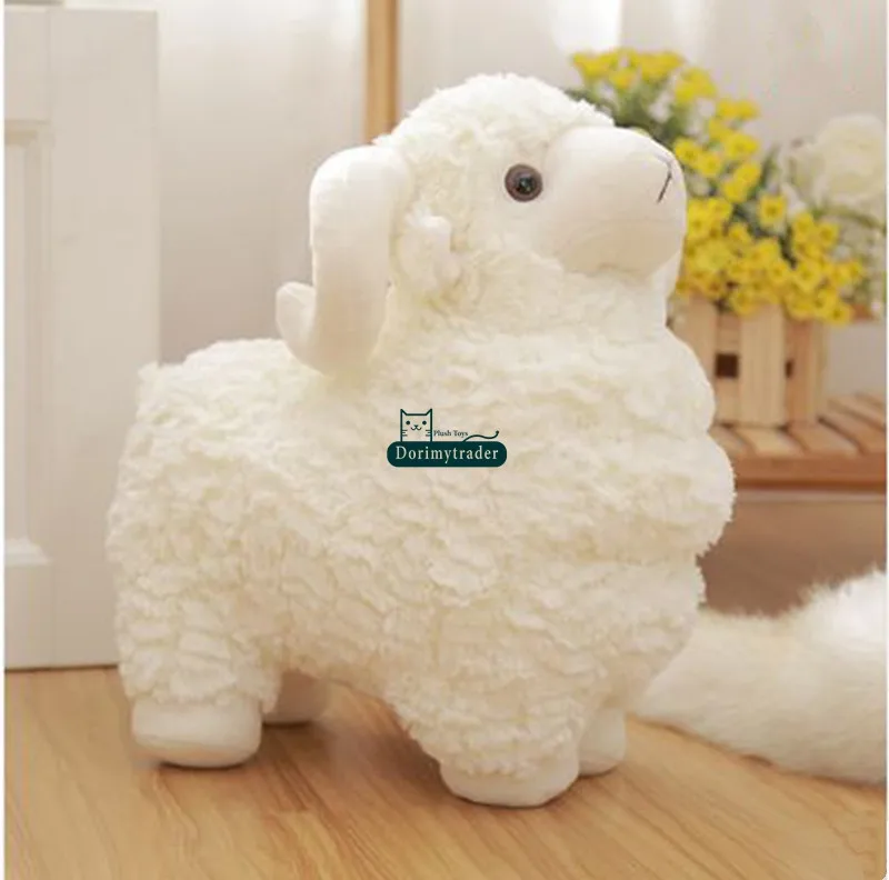 Dorimytrader Giant Animal Sheep Toy Мягкая мягкая плюшевая милая козьей куклой 3 цвета Nice Baby Gift