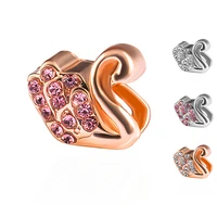 hpxmas wholesale 5pcslot diy bracelet making fashion metal little swan shape space beads for jewelry fit bracelet jewelry h30