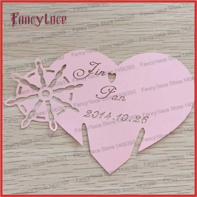 50X свадебные открытки для бокала вина с любовным сердцем украшение стола