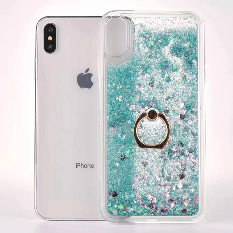 For Iphone XS Max Cover Dynamic Liquid Glitter Star love heart Crystal Quicksand Phone Cases 6 6s 7 8plus XR Coque |