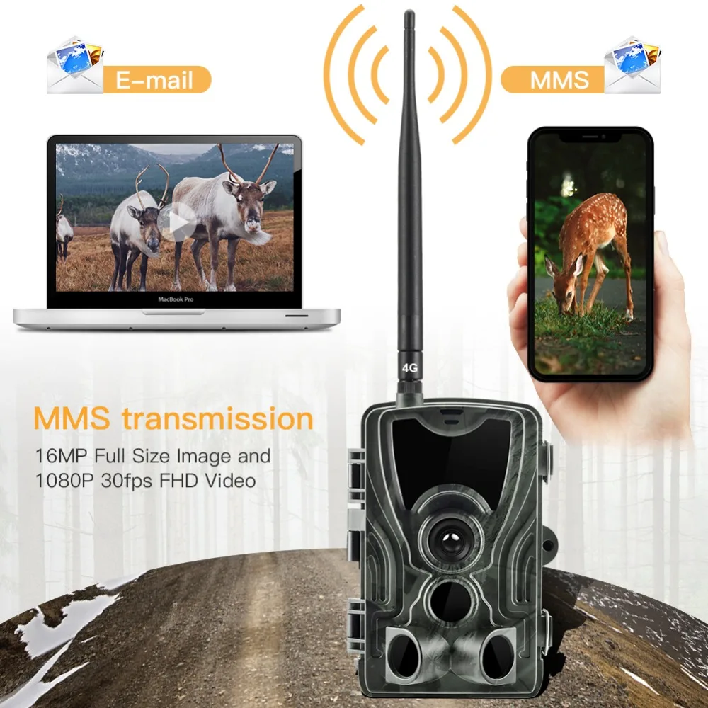 HC 801LTE 4G Trail камера 16MP охотничья s GSM GPRS ловушки 0 3 фото инфракрасное ночное видение