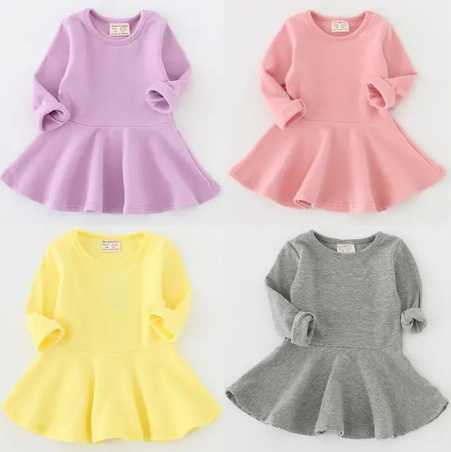 Girl Dress 2019 Long Sleeve Casual Ruffles Kids Clothes Dresses For Girls Newborn Baby Clothing Children Costume 1-4Y | Детская одежда