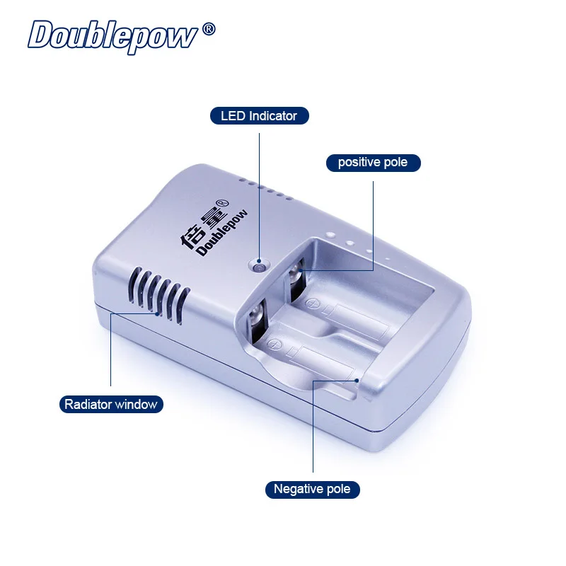 2 slots Doublepow DP-K15 specified intelligent rapid charger for 2pcs CR123A 450mAh 3V LiFe Po4 rechargeable battery | Электроника