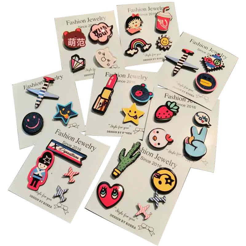 Acrylic Brooch Korean high-grade Corsage Collar Pin Accessories Badge Cute Cartoon Adult High Quality Buckle | Украшения и