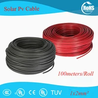 250 meters roll 2 5mm 20 photovoltaic cable tuv cable for pv panels connection pv cable with uv certificate