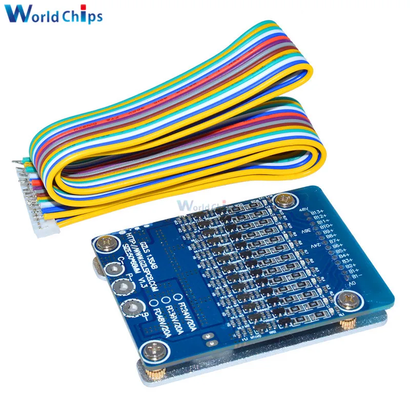 

13S 20A Li-ion Lithium Cell Protection PCB Board 48V 18650 Battery BMS Balance