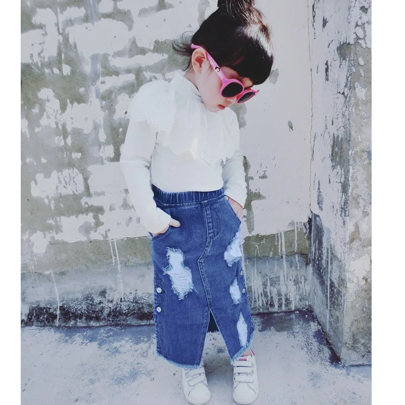 Мягкие джинсы ANKRT для маленьких девочек летние хлопковые в ковбойском стиле