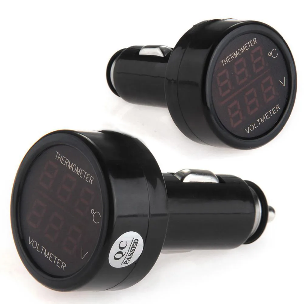 DC 8 40 в автомобильный измеритель напряжения с вольтметром термометр портативный