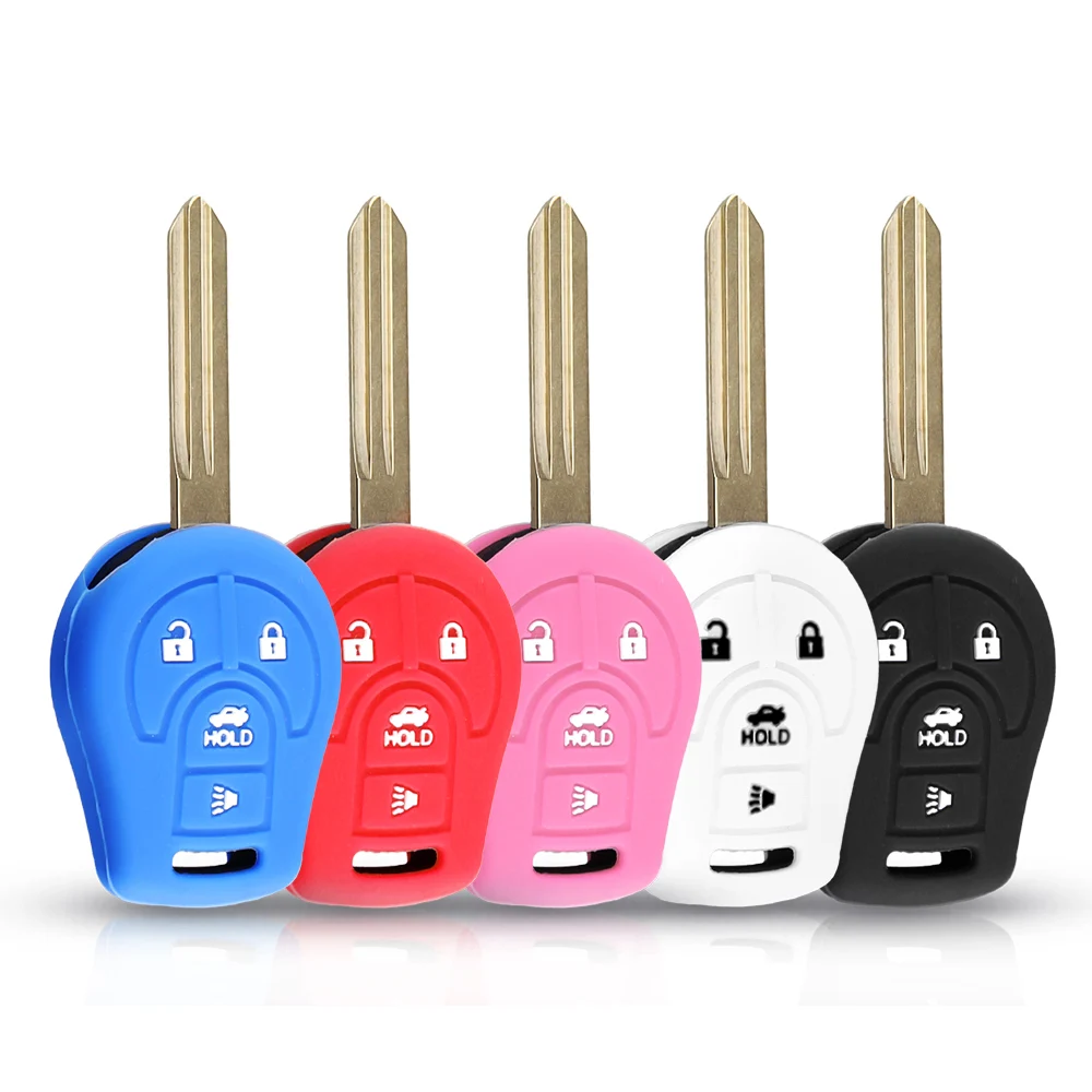 KEYYOU 4 кнопки силиконовый чехол для ключей от машины Nissan 350Z Altima куб Армада Juke Maxima NV
