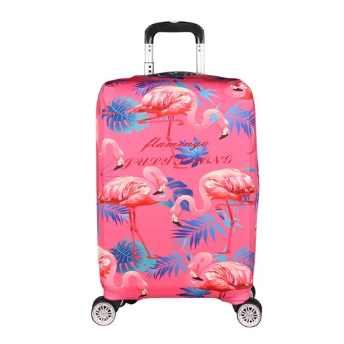 suitcase cover 4 JULY'S SONG Фламинго костюм Чехол Эластичный Защитный чехол на чемодан Крышка Аксессуары для путешествий 18-32 дюймов дорожная тележка костюм чехол Чехол - Цвет: suitcase cover 4