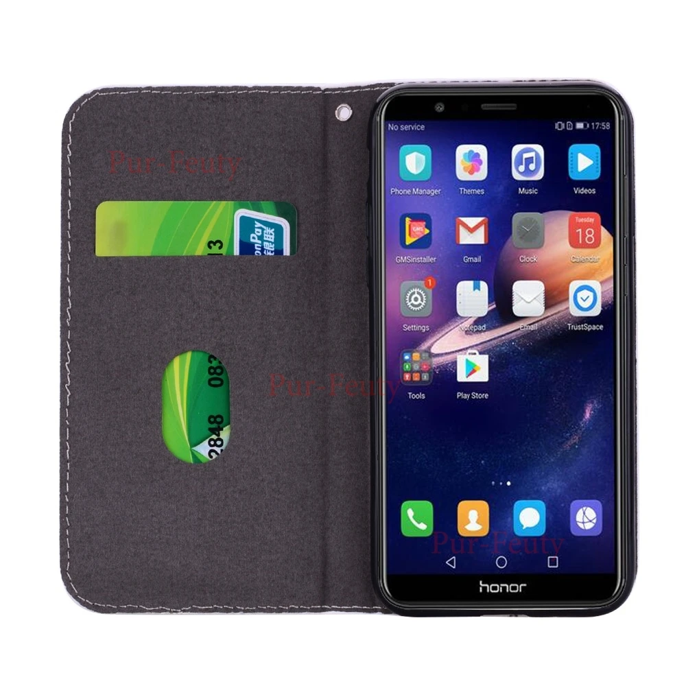 Кожаный чехол книжка с блестками для Huawei Honor 7X 7 X BND L21 L24 кожаные чехлы телефона X7