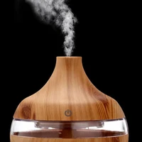 wood grain essential oil aromatherapy diffuser usb charging home room air humidifier purify soothing led night light mist maker