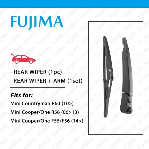 Rear Wiper Blade and Arm for MINI R60/R56/F55/F56 Countryman/Cooper/One Rear Windscreen Wiper Rear Wiper Arm