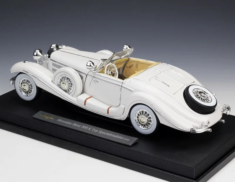 1:18 Maisto Benz 500K 1936 белый/красный/фиолетовый литье под давлением модель автомобиля