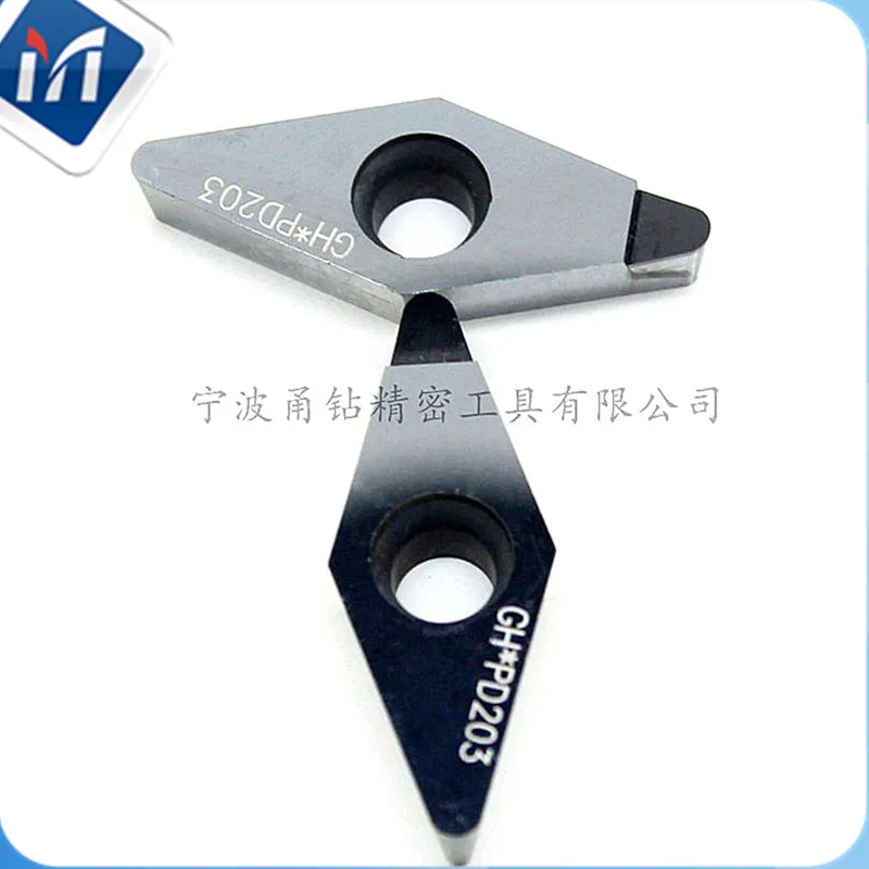 Diamond Tipped inserts VBMT160412 VNGA1604 VBMW 332 CNC turning tools for aluminum copper acrylic Machining
