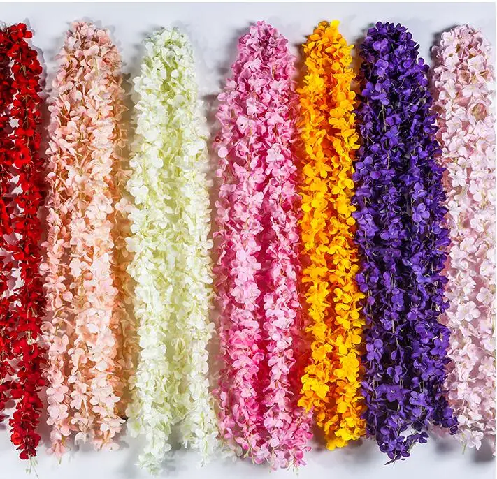 Artificial flower wedding supplies strip 200cm string hydrangea wisteria rattan orchid | Дом и сад