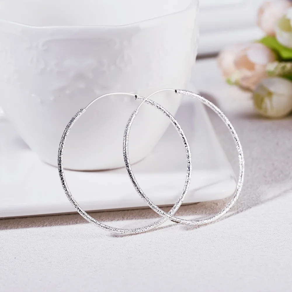 Rinhoo большой серебряный большой круг обруч серьги Bijoux геометрические серьги для женщин панк Эффектные серьги