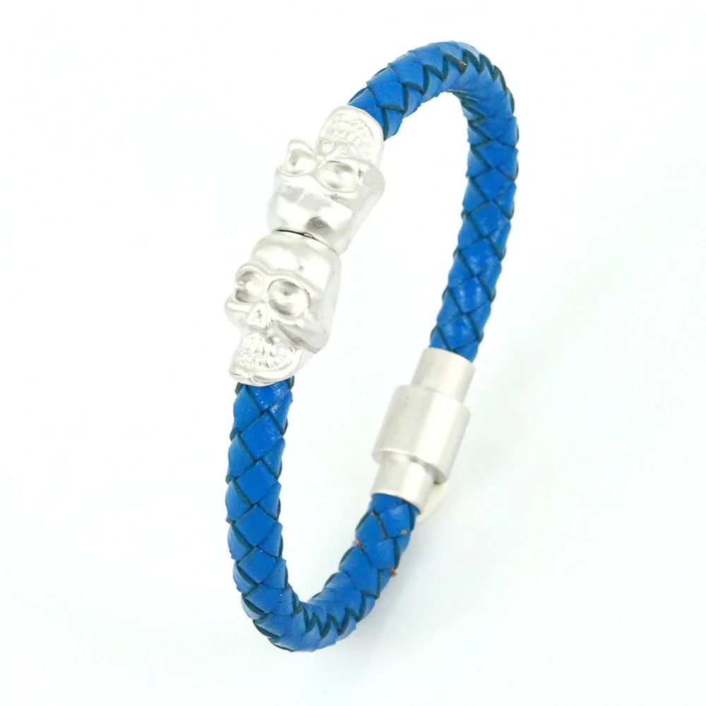 Мужской браслет из натуральной кожи золотистого цвета в стиле панк рок|bangles gold|gold