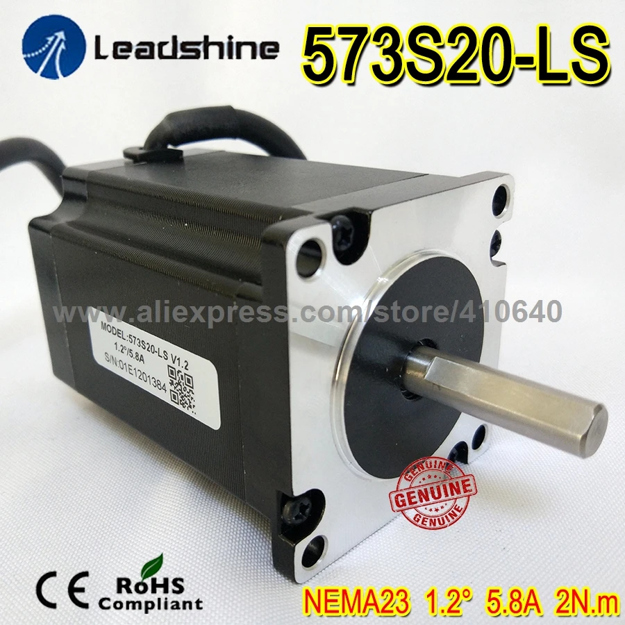 NEMA23 Leadshine 3 фазы 1 2 градусов Гибридный Серводвигатель 573S20 LS с более длинным SAHFT 0 N.m - Фото №1