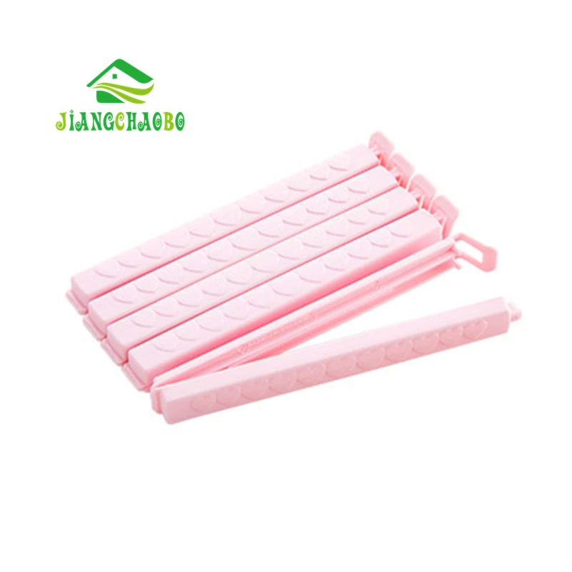 JiangChaoBo 5 шт./лот, упаковка для пищевых продуктов, зажим, зажим для сохранения пищевых продуктов, маленький пластиковый мешок, мешок для закусок, зажим для уплотнения - Цвет: L Pink