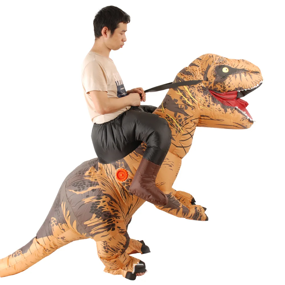 Надувной костюм для Хэллоуина T Rex взрослых и детей нарядное платье вечеринки