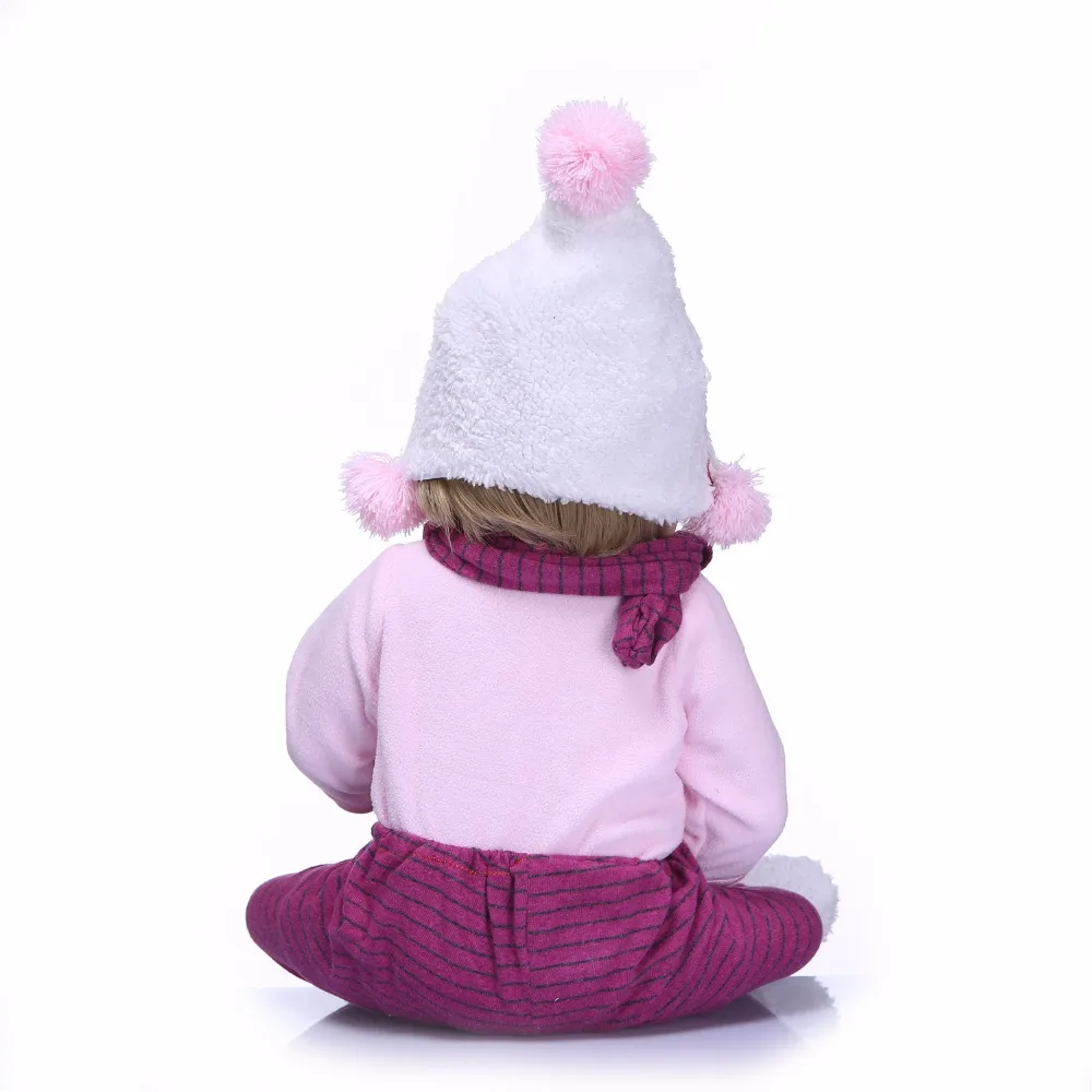 NPK Кукла реборн 2" 57 см полный Силиконовый reborn girl baby Подарочная Рождественская Кукла игрушки bebes reborn com corpo de silicone menina