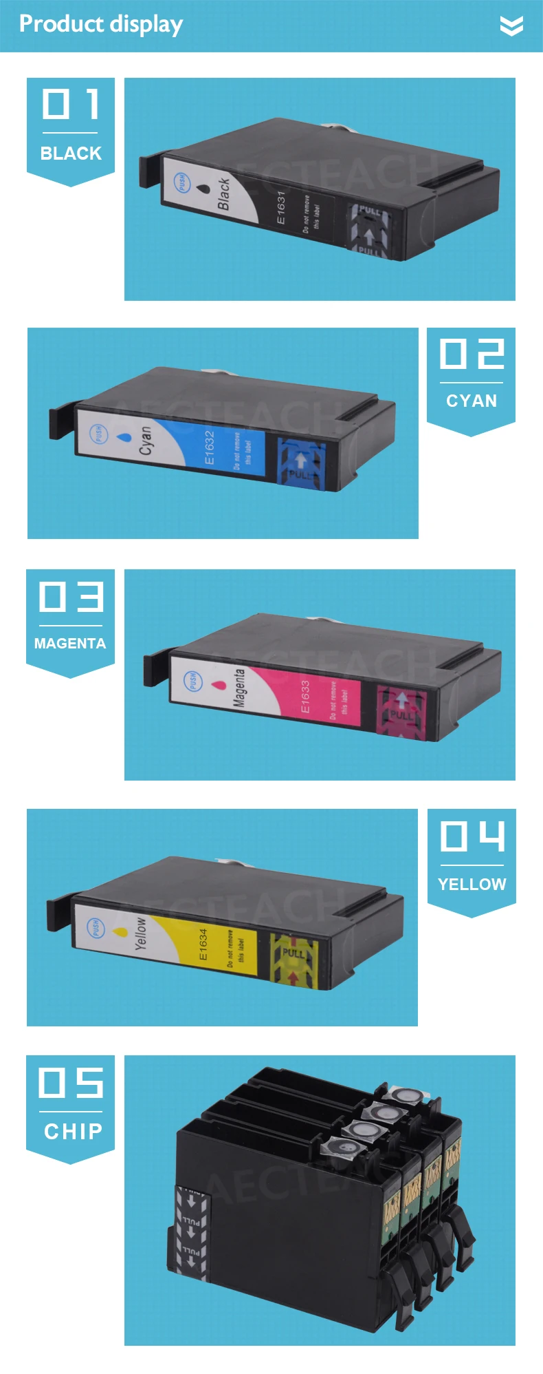 2 комплекта 16XL T1631 совместимый чернильный картридж для принтера Epson WorkForce WF 2010 2510 2520 2530 2540 2630 2650 2660 2750 2760 принтер