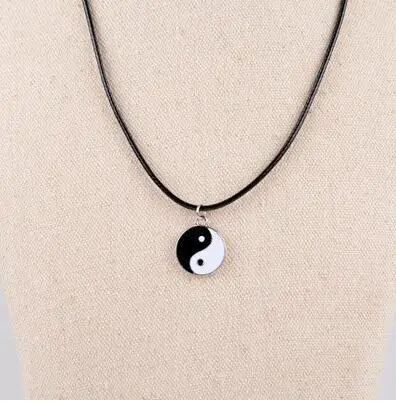 XL 0313 Chinese style Korean fashion creative Tai Chi pendants men and women black lanyard short clavicle chain trinket | Украшения и