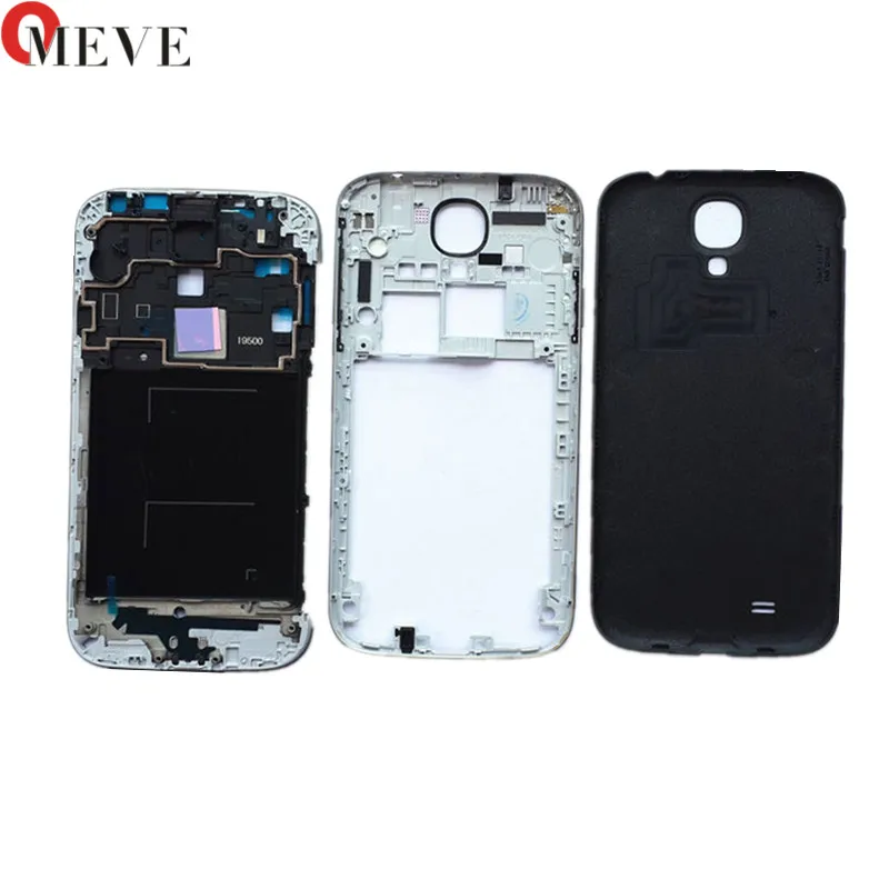 Полный корпус для Samsung Galaxy S4 i9500 i9506 i9505 i337 m919 Новая передняя рамка + средняя Крышка