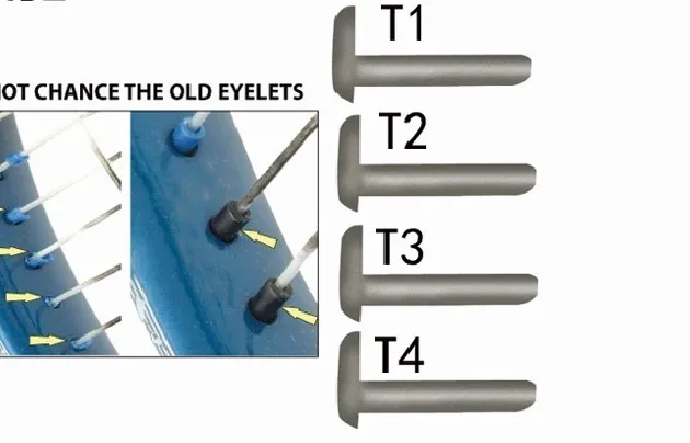 Теннисная ракетка для сквоша люверсы рифленая 3 4/3 7/4 0/4 мм длина 13 мм|eyelet belt|eyelet
