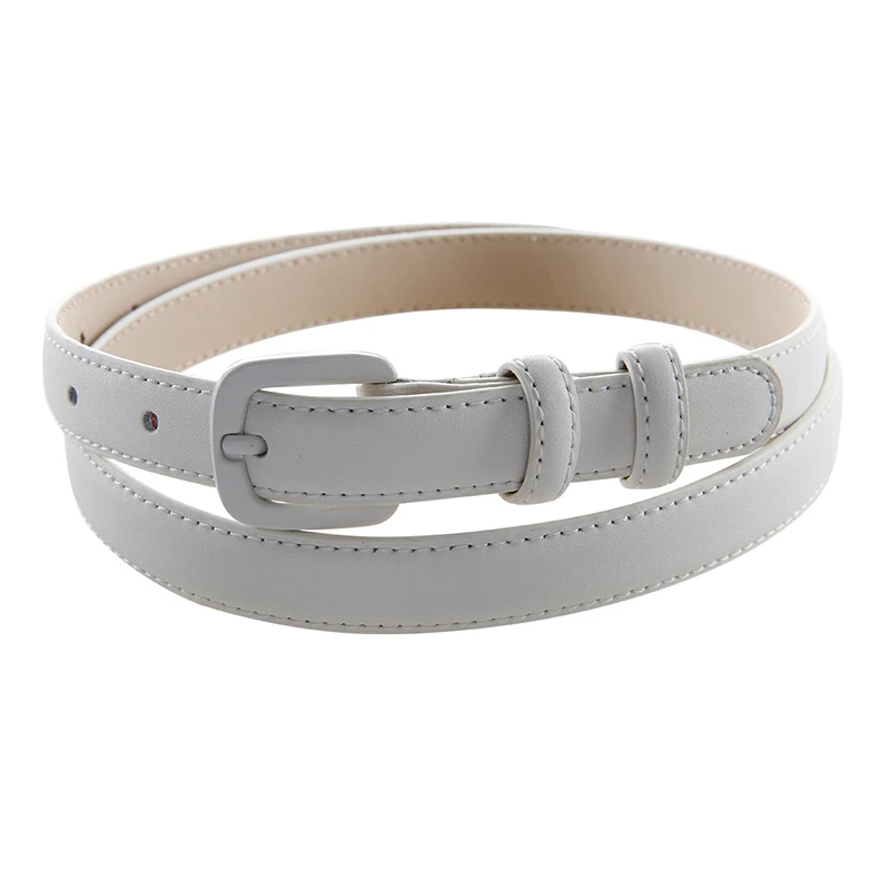 

Best Selling Genuine Leather Womans Slim Belt Fashionable Designer Hole Belts For Ladies Girls Daily Wear Jeans Belt Fast Ship