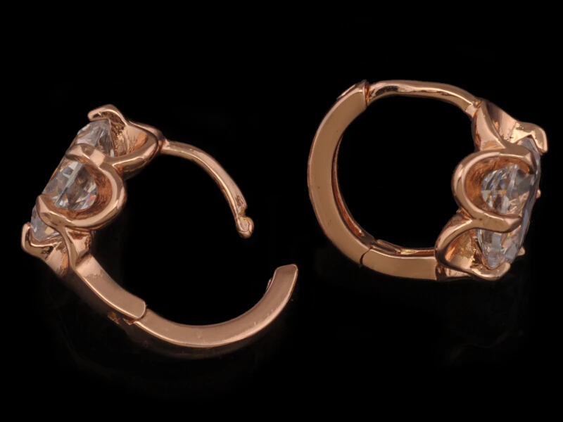 MxGxFam (цвет розового золота) Женская бижутерия с цветочным рисунком|earrings jewelry