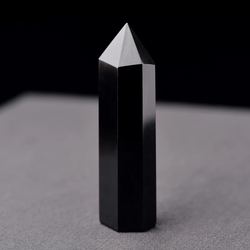Crystal Pillar Stone 1 Pc Black Natural Small Column High Quality Beautiful Runyangshi ZH09 | Дом и сад