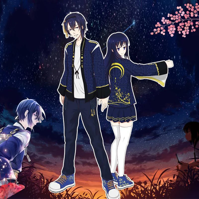 Touken Ranbu Online Костюмы для косплея Mikazuki Munechika Повседневное плащ костюм на Хэллоуин