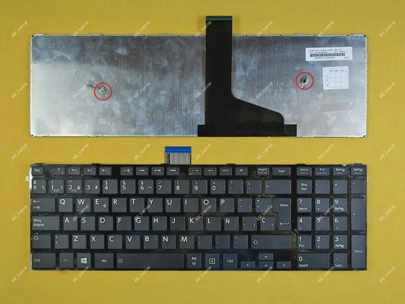 

Новая испанская клавиатура SP Teclado C55DT для ноутбука Toshiba Satellite C55 C55-A C55DT, глянцевая черная рамка для ноутбука WIN8