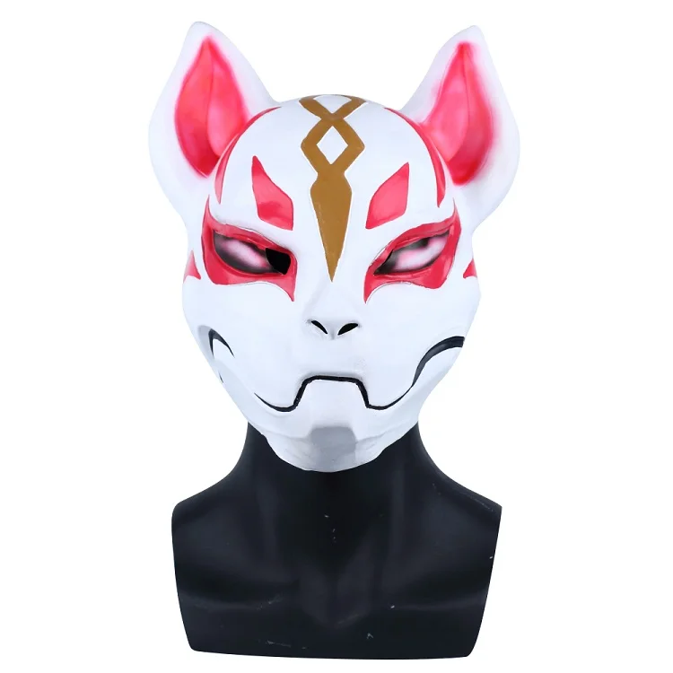 Игра Drift косплей маска для лица лиса kitsune животное полная голова взрослых унисекс Маскарад шлемы реквизит вечерние Хэллоуин нарядное платье - Цвет: 1