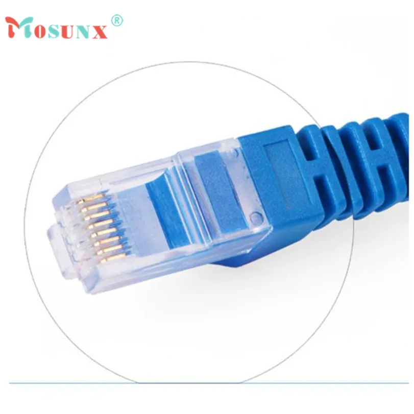 Горячая продажа MOSUNX синий Ethernet кабель Интернет LAN CAT5e сетевой для компьютера