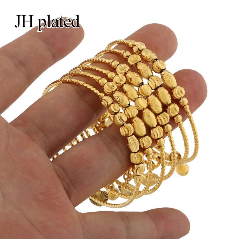 JHplated африканская Эфиопия Модный золотой колокольчик браслеты ювелирные изделия