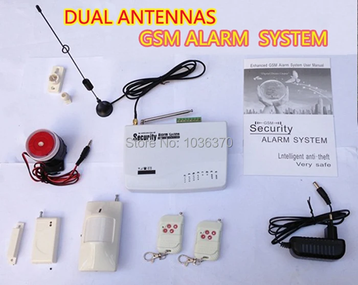 Dual antenna alarm system GSM intercom smart home SMS gsm security house |