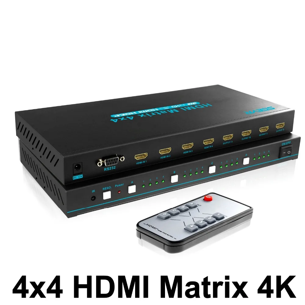 4x4 HDMI матричный коммутатор 4K переключатель сплиттер 4 в Out Поддержка Ultra HD 1 x 2K 1080P