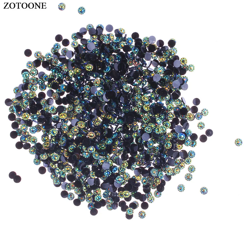 ZOTOONE 1000 шт./лот цветок Стразы мм 4-6 мм Кристаллы Желтый AB Камни не исправление клей назад клейкие Стразы для одежды E - Цвет: TZ00005