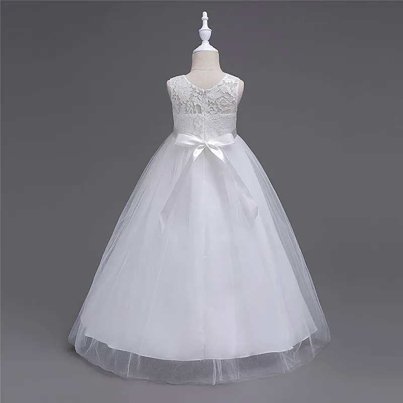 Платье для девочек pudcoco 2017 г. летнее модное кружевное с большим бантом вечеринок